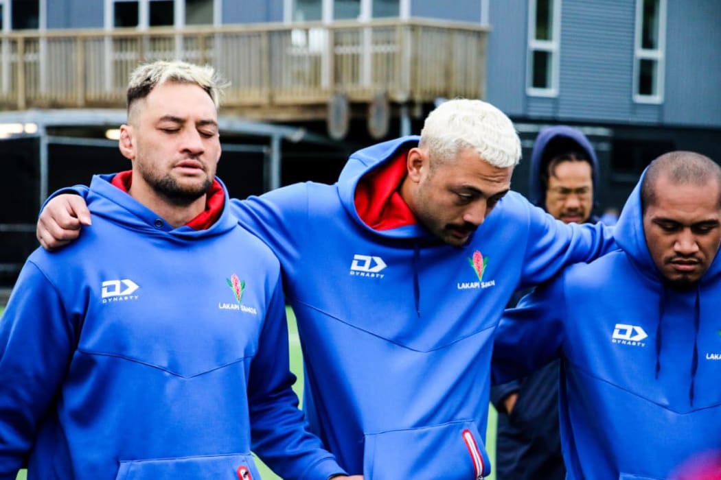 Veteran flanker Jack Lam (L) is happy to be back in the Manu Samoa environment.