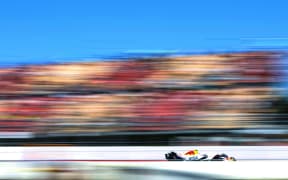 Liam Lawson driving for Racing Bulls in practice for the Spanish Grand Prix.