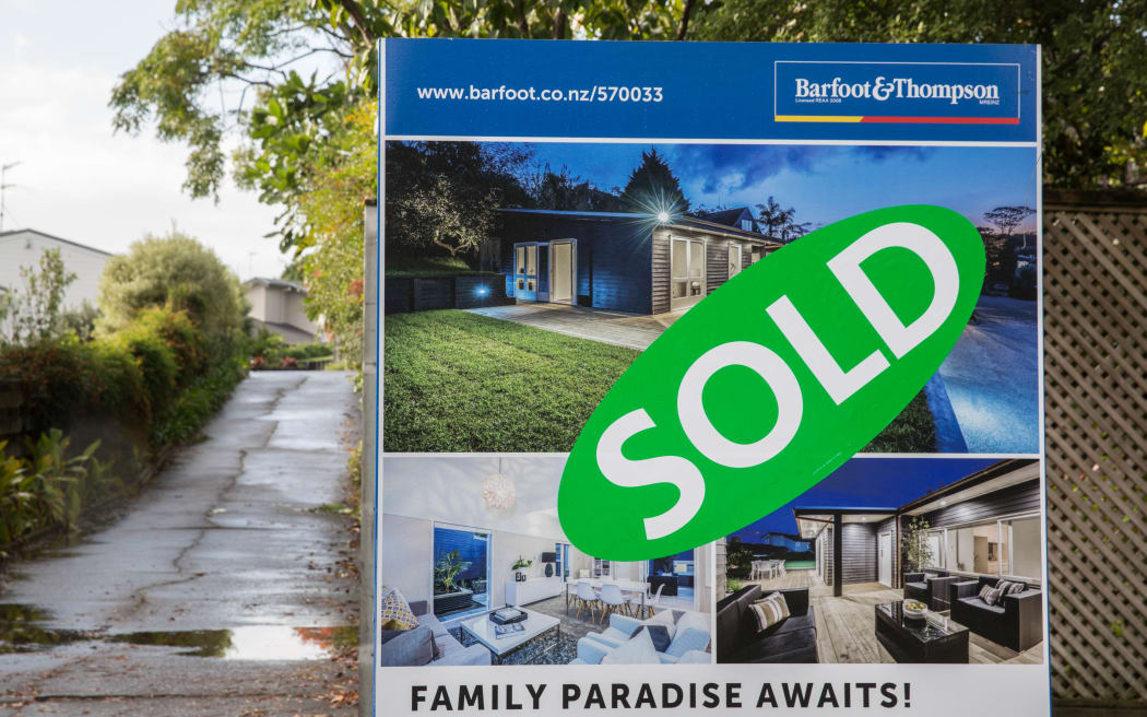 Sold sign outside a house in East Auckland
