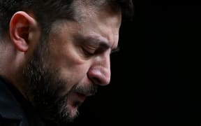 Ukraine's President Volodymyr Zelensky attends a joint press conference with Turkey's President following their meeting at the Presidential Complex in Ankara on 19 November, 2025.