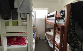 The space between beds at the property is minimal.