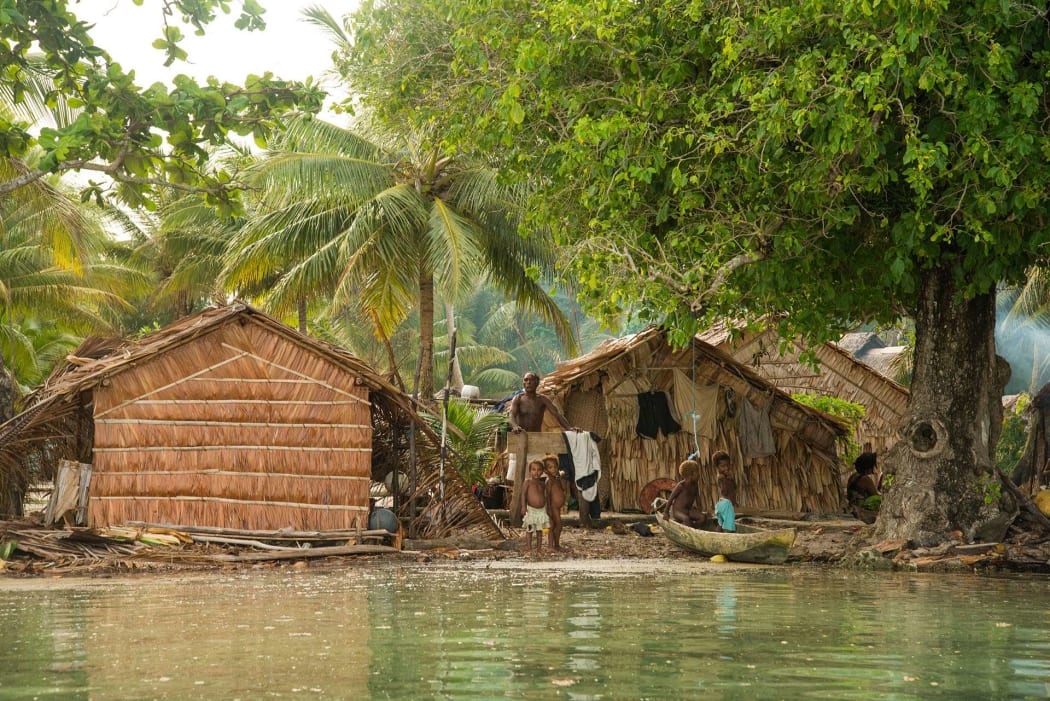 Ngadeli village in Temotu Province, Solomon Islands, is threatened by sea level rise.