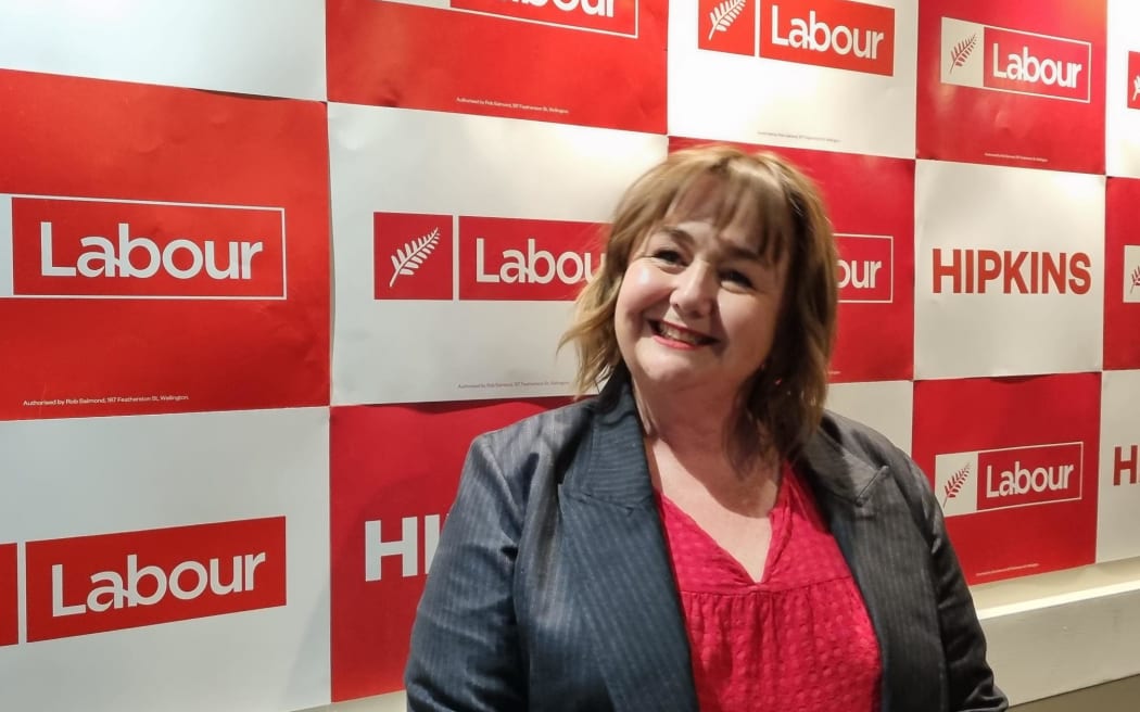 Megan Woods at Labour's Christchurch election event in Bromley. Her Wigram electorate seat is a close race, she's currently beating National's Tracy Summerfield by 577 votes, with 45 percent of the vote counted.