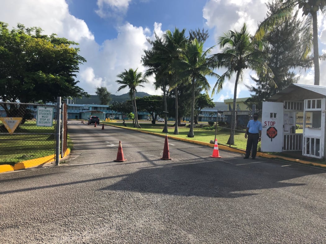 Marianas High School. The CNMI government closed all schools for ten days due to new cases of Covid-19 in the community, 29 October 2021.