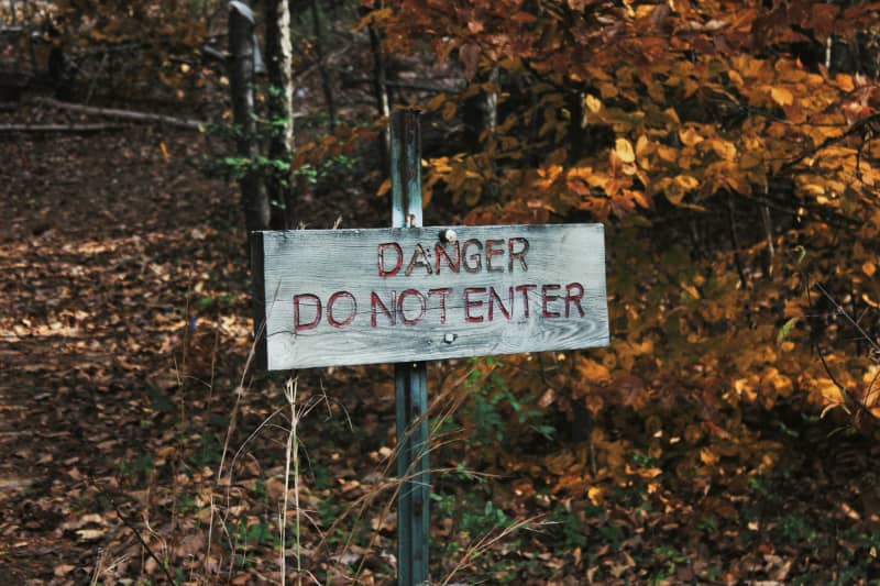 Danger Do Not Enter sign