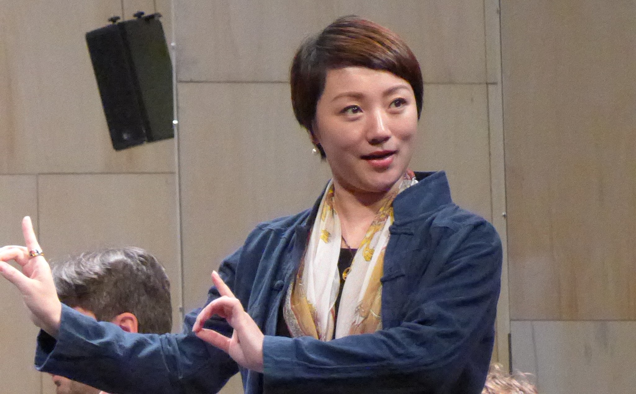 Peking Opera soprano Xiao Di in rehearsal