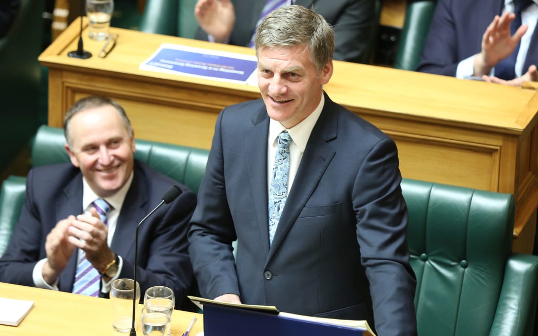 Finance Minister Bill English delivers his Budget 2016 speech to Parliament.