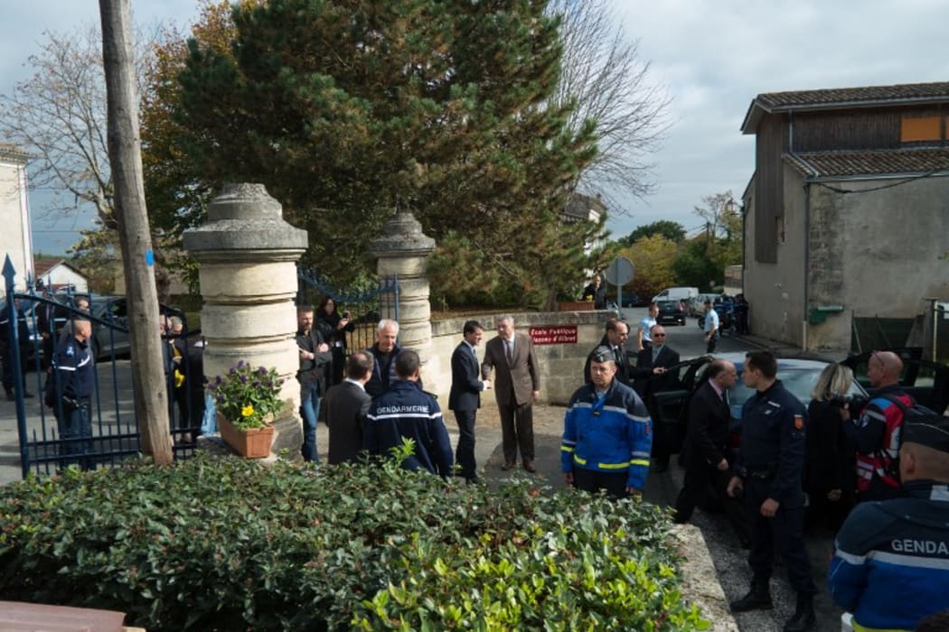 French Prime Minster Manuel Valls at the scene of the crash.