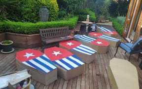 Coffin protest for West Papua at New Zealand Parliament