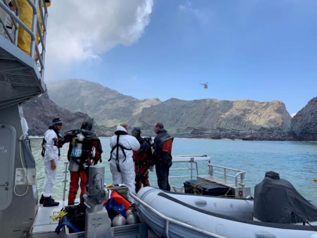 Divers have been facing challenging conditions around Whakaari / White Island.