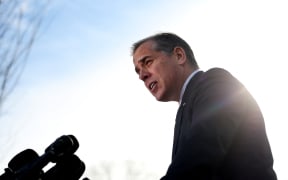 WASHINGTON, DC - DECEMBER 13: U.S. President Joe Biden's son Hunter Biden talks to reporters outside the U.S. Capitol on December 13, 2023 in Washington, DC. Hunter Biden defied a subpoena from Congress to testify behind closed doors ahead of a House vote on an impeachment inquiry against his father.   Kevin Dietsch/Getty Images/AFP (Photo by Kevin Dietsch / GETTY IMAGES NORTH AMERICA / Getty Images via AFP)