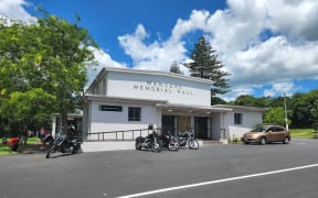 Mangere Memorial Hall, where a service was held for Mongrel Mob member Daniel Eliu.