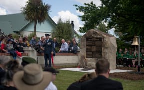 Armistice Day Service and unveiling ceremony for the Maheno Memorial in the town of Maheno, Otago.