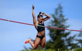 Olivia McTaggart, Pole Vaulter at the Potts Classic, Hastings 2021.