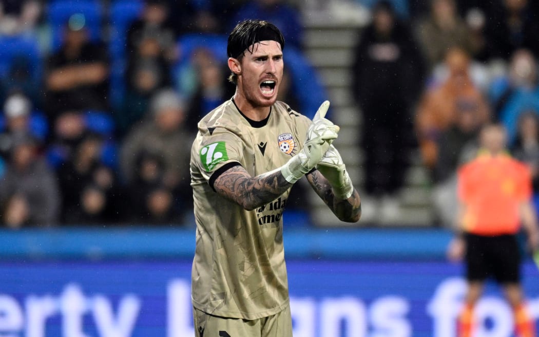 Oli Sail of Perth Glory FC, Auckland FC v Perth Glory FC, round 28 of the A-League Football Competition at Go Media Stadium, Auckland, New Zealand on Sunday 27 April 2025. © Photo: Andrew Cornaga / Photosport