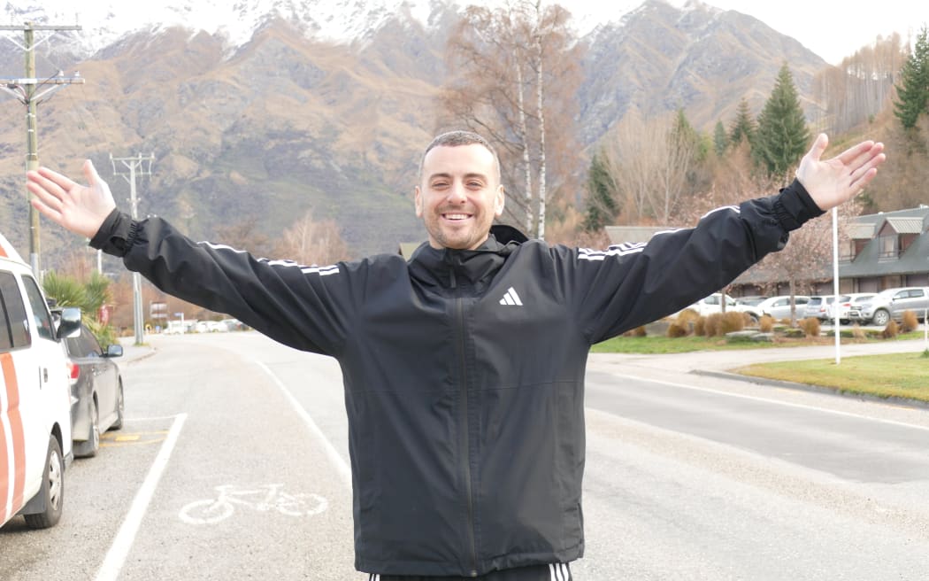 Marathon mission complete . . . Michael Heyes, of Queenstown, pictured yesterday after completing his 30th marathon in 30 days. PHOTO: TRACEY ROXBURGH