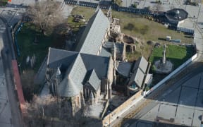 Aerial shot of Christ Church Cathedral in 2014.