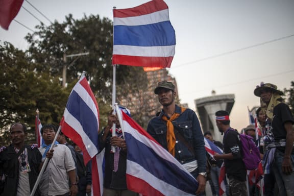 Anti-government protesters in Bangkok.