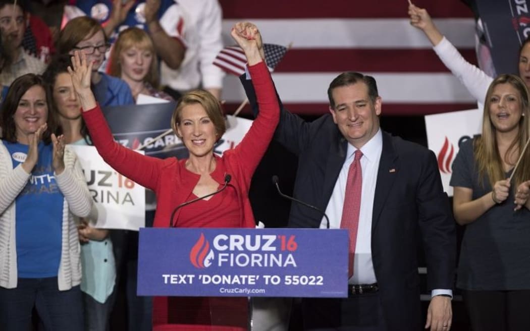Ted Cruz had announced Carly Fiorina as his running mate.
