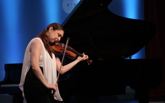 Julia Mirzoev performs at the Michael Hill International Violin Competition.