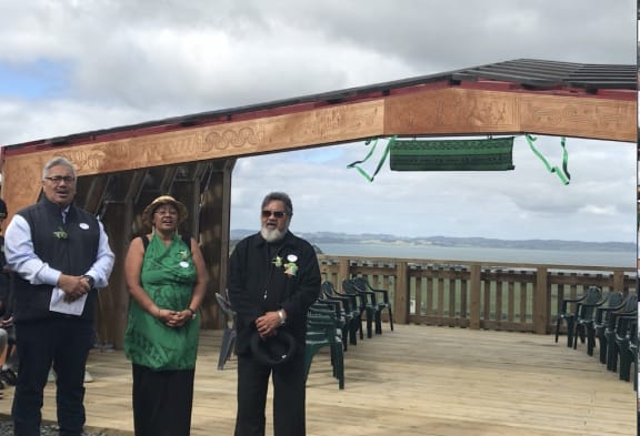 Local hapu Ngati Rongo at the blessing of the platform