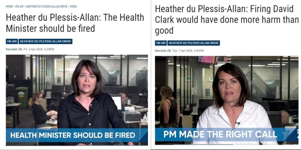 Heather Du Plessis-Allan on Friday vs Heather Du Plessis-Allan on Tuesday
