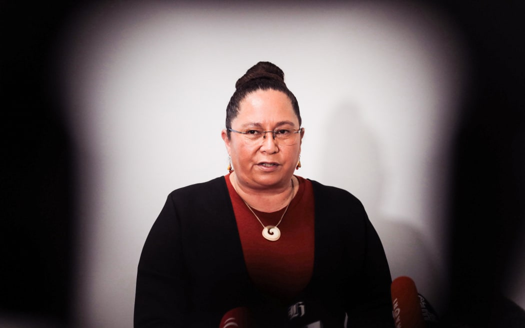 Associate Minister of Justice (Firearms) Nicole McKee speaks to media on 1 March 2024.