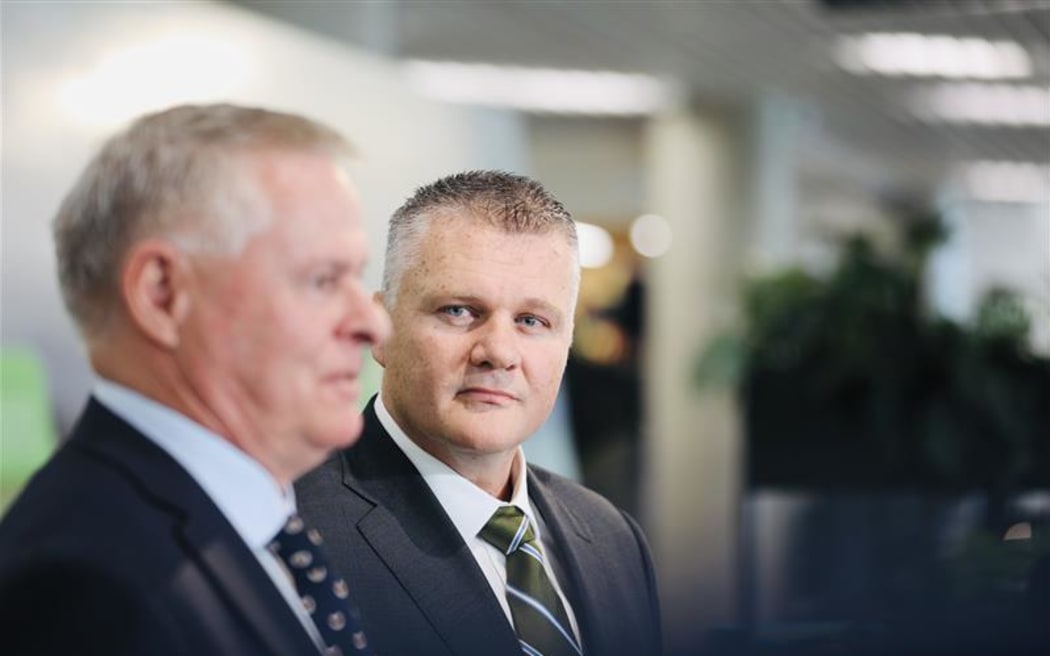 Fonterra chairman Peter McBride (left) and Fonterra chief executive Miles Hurrell.