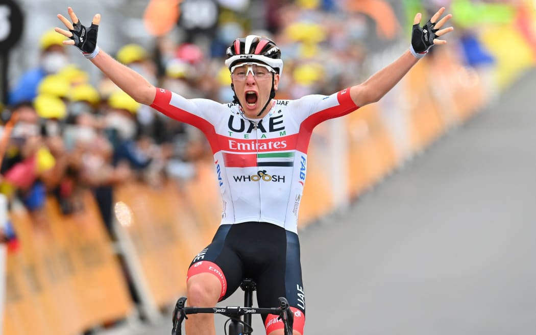 Tadej Pogacar of UAE TEAM EMIRATES in the 2020 Tour de France cycling race