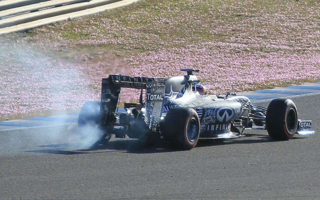 Red Bull's Formula One driver Daniel Ricciardo on the track.