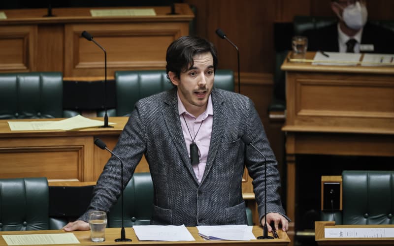 Green MP Ricardo Menendez March speaking in Parliament’s debating chamber