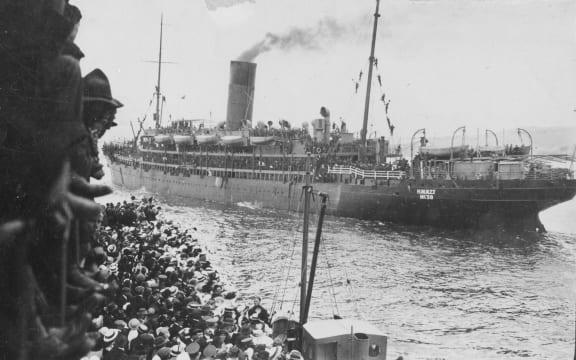 The troop ship HMNZT Tahiti.