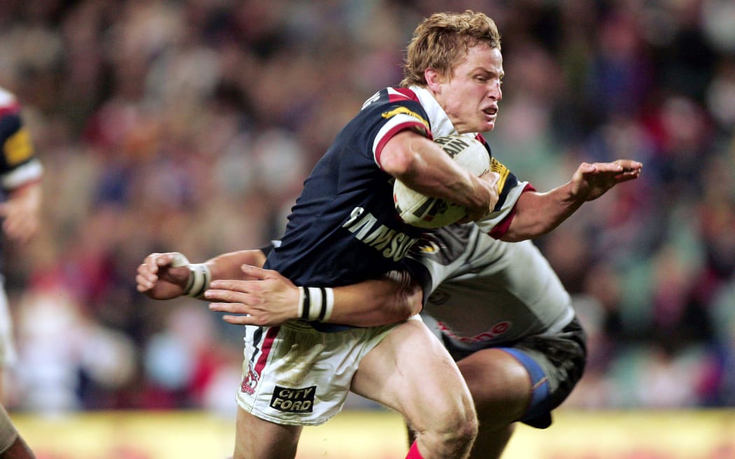 during the Roosters v Warriors NRL match at Aussie Stadium, Sydney on 16 July 2005. Warriors won the game 24-22.Photo by Paul Seiser ©Seiser Photography/Photosport