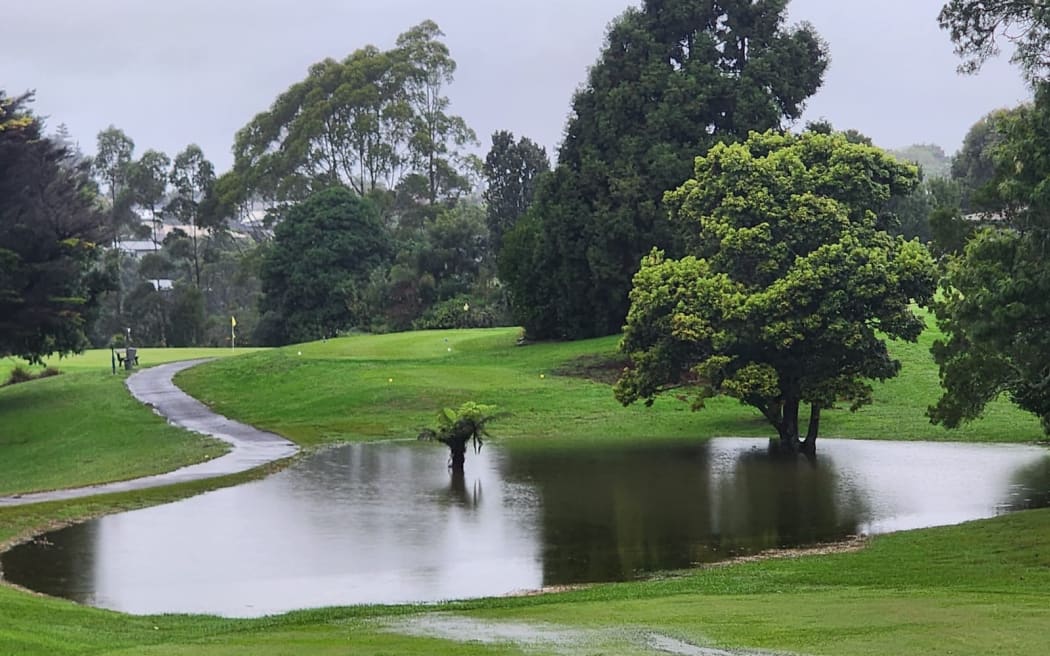Bay of Islands Golf Club in Kerikeri saw some additional water hazards caused by the downpour.