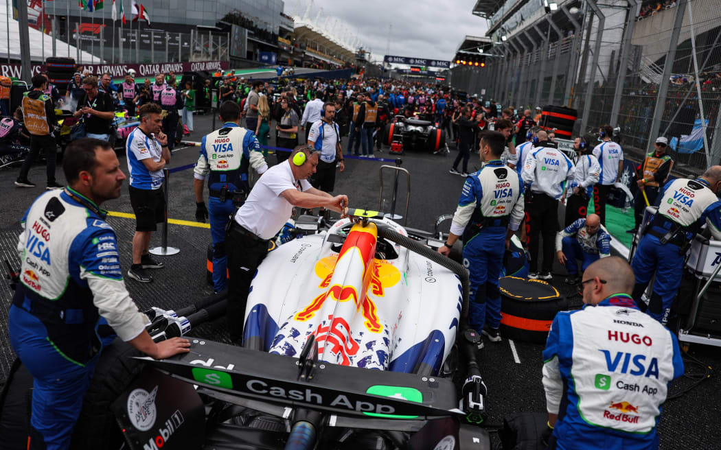 Liam Lawson's Racing Bulls car.