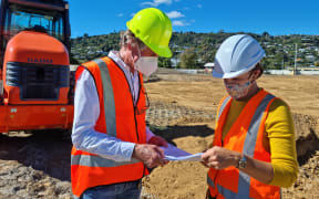 Nelson City Council property parks and facilities asset manager Andrew Petheram and Te Pa Harakeke project manager Rebecca Dawkins