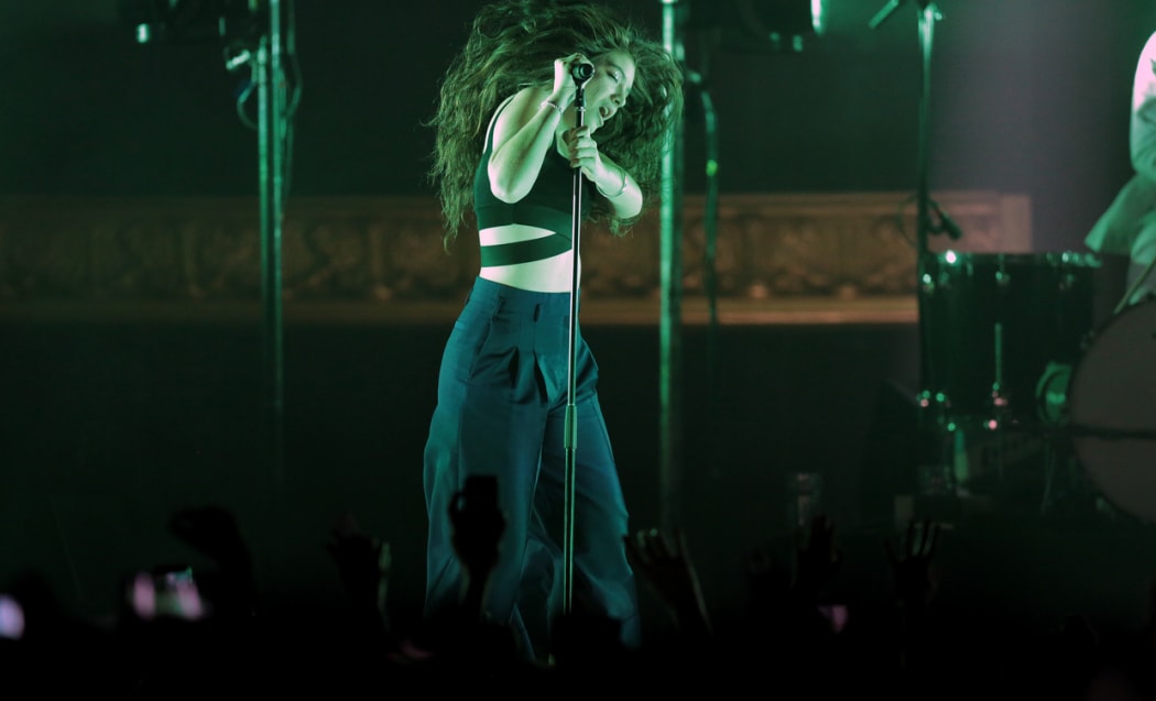 Lorde performing on the TSB Arena, Wellington