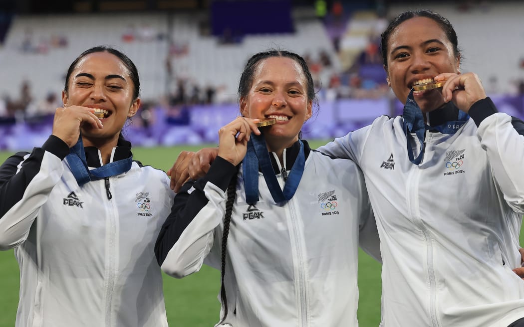 New Zealand v Canada, Rugby Sevens - Women’s gold medal match, Paris Olympics at Stade de France, Paris, France on Thursday 30 July 2024. 
Photo credit: Iain McGregor / www.photosport.nz