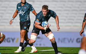 Tom Savage of Moana Pasifika. Moana Pasifika v Blues, round 6 of the Super Rugby Pacific at Eden Park, Auckland, New Zealand on Saturday 30 March 2024.