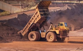 Dump truck at a bauxite quarry.