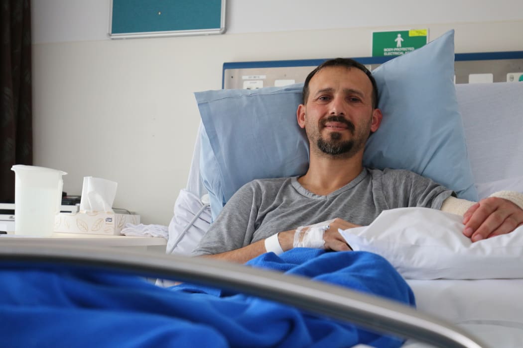 Temel Atacocugu is one of those receiving ongoing treatment after he was shot nine times in the Christchurch mosque attacks earlier this year.