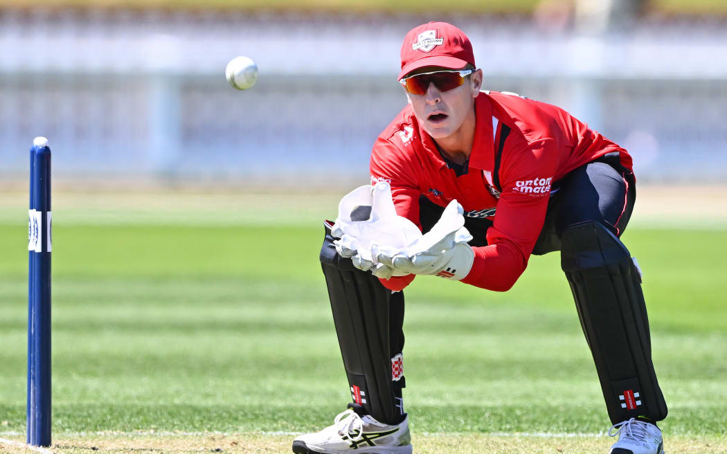 Canterbury’s Mitch Hay, Wellington Firebirds v Canterbury Men, Ford Trophy Cricket, Cello Basin Reserve, Wellington. Sunday 20 October 2024.
© Mandatory credit: Kerry Marshall / www.photosport.nz