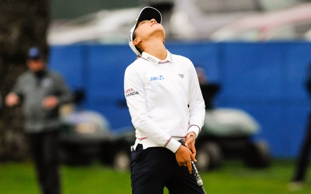 Lydia Ko of New Zealand  is filled with emotion after winning the playoff match during the final round of the Mediheal Championship in 2018.