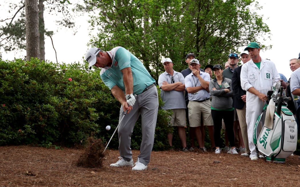 AUGUSTA, GEORGIA - APRIL 07: Ryan Fox of New Zealand plays a shot on the third hole during the second round of the 2023 Masters Tournament at Augusta National Golf Club on April 07, 2023 in Augusta, Georgia.   Patrick Smith/Getty Images/AFP (Photo by Patrick Smith / GETTY IMAGES NORTH AMERICA / Getty Images via AFP)