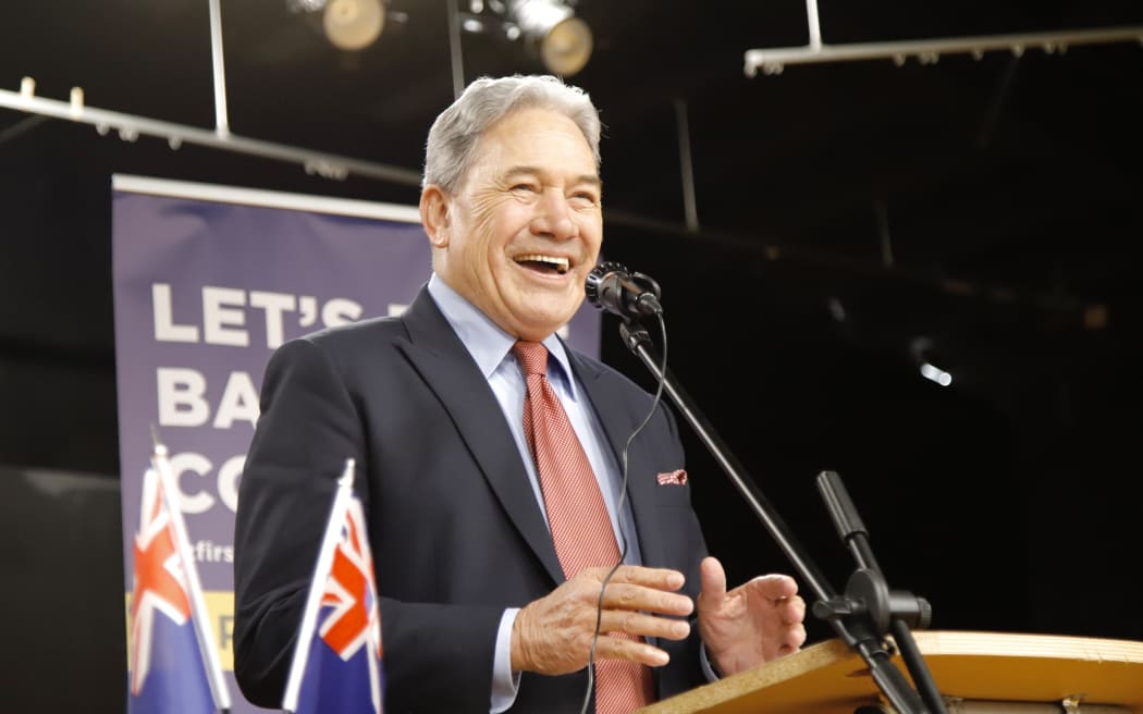 Winston Peters at Papakura High School.