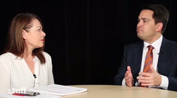 Stuff's Tracey Watkins grills National's leader Simon Bridges about Judith Collins' fake news endorsement.