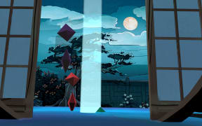 The Book of Distance: In the Museum of Other Realities, a pillar of light could serve as a trigger point that would take a digital user into a short film