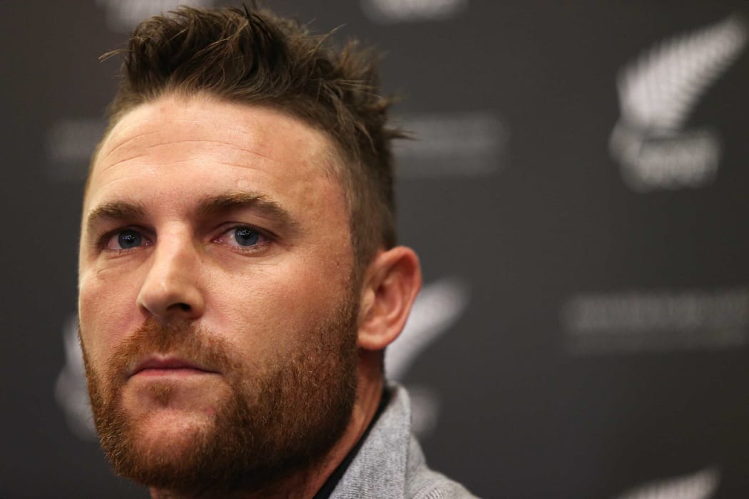 Brendon McCullum during the media conference regarding corruption in cricket held in Christchurch on the 22nd May 2014