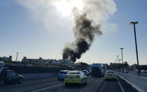 Smoke from the plane crash scene could be seen across Melbourne