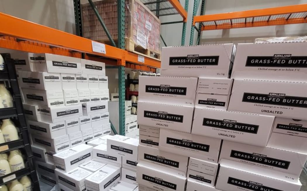 Boxes of 1kg block of Kirkland Butter at Costco